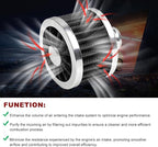 Air Intake Filter, 23MM High Flow Air Filter Cold Breather Turbo Vent Cleaner, Air Filter Vent Cleaner Compatible with Car and Motorcycle, Universal Car Accessories (Black)