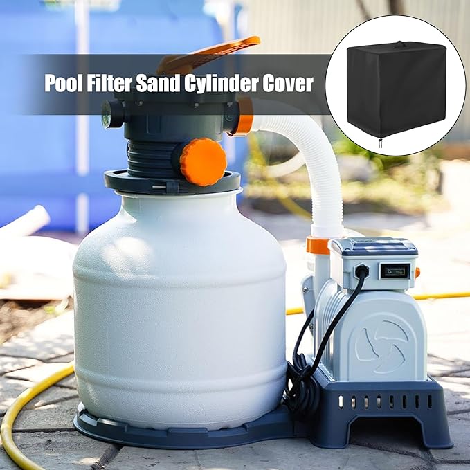 Pool Sand Filter Pump Cover - Anti-Uv Ground Shelter | Outdoor Pool Filterr Box Enclosure, Sands Filters Protection Enclosure, Oxford Fabric Filter Cover for Sand Filtter, Protects fro