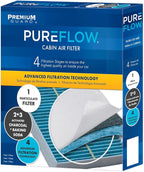 PureFlow Cabin Air Filter PC4068X | Fits 2011-2019 Ford Explorer, 2009-2019 Taurus, Flex, 2019-2023 Chevrolet Aveo, 2013-2019 Ford Police Interceptor Utility, 2010-2016 Lincoln MKS
