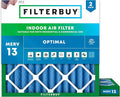 Filterbuy 18x18x2 Air Filter MERV 13 Optimal Smoke & Allergy Defense (2-Pack), Electrostatic Pleated HVAC AC Furnace Filters Replacement, Made in USA (Actual Size: 17.75 x 17.75 x 1.75)