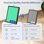 Fil-fresh Vital 100S Replacement Filter, Compatible with LEVOIT Vital 100S Air Purifier, 3-in-1 H13 True HEPA & Activated Carbon, Replace Vital 100S-RF-TX, Green, 2-Pack