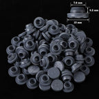 Zonon 64 Pcs Synthetic Filter Paper Stickers 0. 3 Um Filter Disc Mushroom and 100 Pieces Pressure Resistance Vial Rubber Stopper Injection Ports for Mushroom Cultivation(13.2mm Diameter)