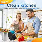KEEPOW 12 Pack Compost Bin Filter for Kitchen Compost Bin Pail, Charcoal Filters for Compost Bucket, Activated Carbon Filter for Compost Pail Counter Refill (6 Round + 6 Square)