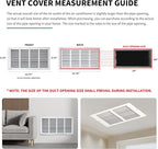 20x8 Return Air Grille(Duct Opening Size),Air Return Vent Cover,Flat Vent Cover,Rejillas De Aire Acondicionado para Casa,Return Air Grilles,Outer Dimensions:21.75"Wx9.75"H(20"W x 8"H, Duct Opening)