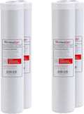 LiquaGen Activated Alumina + Carbon + KDF-55 Replacement Water Filter Cartridge – Helps Manage Fluoride, Chlorine & Taste, Refillable 2.5" x 10", 2.5" x 20", 4.5" x 10", 4.5" x 20" (4, 4.5" x 20")