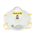 3M Particulate Respirator 8210V with Cool Flow Valve, Pack of 80, NIOSH APPROVED, Disposable, Smoke, Grinding, Sanding, Sawing, Sweeping, Woodworking, Dust