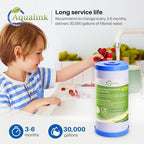AQUALINK PP10BB-CC 5 Micron 10" x 4.5" Whole House Sediment Activated Carbon Water Filter Replacement for GE FXHTC, GXWH40L, GXWH35F, GNWH38S, RFC-BBSA, W50PEHD, DuPont WFHD13001