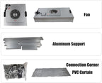 Vertical Laminar Dust Free Room Bench Double Use 70.86x23.62in Flow Hood Air Flow Clean Workbench Aluminum Workshop for Phone Repair with HEPA-Filter Laboratory Using