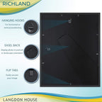 Langdon House 8.5x11 Certificate Frames Set (Black, 6 Pack) Distinguished Edging for Classic Style, Richland Collection