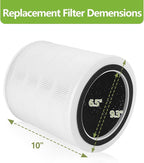 Core 400S Replacement Filter Compatible with LEVOIT Core 400S and Core400S-P/Core 400S-rf Smart WiFi Air Purifier 3-in-1 True HEPA Activated Carbon Filter (1 Pack, White)