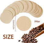 CEYAZYE 200 PCS Round Coffee Filter Paper, 56 mm Disposable Coffee Filters, Moka Coffee Pot Filter for Espresso Machine Portafilter Moka Pot, Quality Material Paper Fiber Heat Resistance