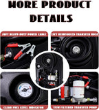 Portable Fuel Storage 58 Gallon Diesel Only Heavy-Duty PE Transfer Tank Container 12V Pump 10GPM Flow Rate,Auto Nozzle,13ft Hose,Water Filter,for Truck Bed,On-Site Refuel Equipment Fueling