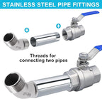 45 Degree Elbow 2PCS, 3/4" NPT Male X 3/4" NPT Male 304 Stainless Steel Pipe Fitting, Connector Coupler Apply to Outdoor/Garden/Industrial