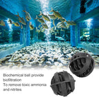 30 Pack Biofiltration Filter Balls, Removes and Nitrites, Reusable Plastic, for Freshwater and Seawater Aquariums
