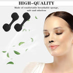 50Pcs Nose Plug Filter, Disposable Nose Filter Sponge Dust Filters for Allergies and Dust for Women Men Sunless Spray Tanning Outdoor DustConstruction Areas (Black)