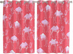 2 Panel Kitchen Cafe Curtains, Desert Camel Sunlight Filtering Nature Air Through, Home Decor Window Covering Tier Curtains for Living Room 104W x 72L inch Summer Sand Camel Animal Vintage Pink