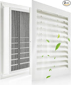 2-Pack 20"x20" Gable Vent - Premium Aluminum，Filter Screen for Removable, Ideal for Gables, Sheds, and Attics - Vent Opening 18"x18" - Boost Ventilation and Guard Against Moisture