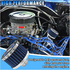23mm Car Air Filter, 0.9'' High Flow Vent Valve Cover, Breather Filter, Universal Cold Air Intake Filter Breather, Car Accessories Fits Car Motorcycle (Blue)