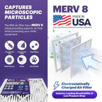 BNX TruFilter 16x25x1 Air Filter MERV 8 (4 Pack) - MADE IN USA – Dust & Pet Defense Electrostatic Pleated Air Conditioner HVAC AC Furnace Filters for Dust, Pet, Mold, Pollen MPR 600 – 700 & FPR 5