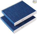 2-Pack Cabin Air Filter Fits for 2012-15 CAPTIVA SPORT, 2010-17 EQUINOX/TERRAIN, 2012-17 Azera, 2012-18 Santa Fe more+ Activated Carbon Cabin Filter Replacement CF11819 CP819 Car Accessories