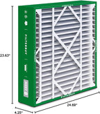 Filterbuy 24x25x5 Air Filter MERV 8 Essential Dust & Allergy Defense (4-Pack), Electrostatic Pleated HVAC AC Furnace Filters for Carrier FILXXCAR0024, Maytag & More (Actual Size: 23.63 x 24.69 x 4.25)