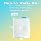 8 Pack Large Filter Cartridges Replacement Compatible with Aqueon QuietFlow LED PRO Size 20,30,50,75/Power Size 20,30,50,55/75, E Internal 40 and Canister (Extra 4Pcs Filter Pads)
