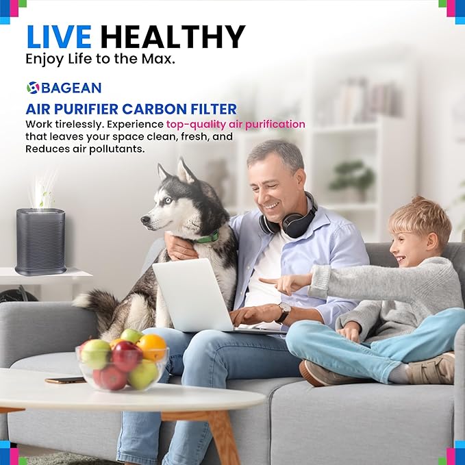 Bagean HPA300 Carbon Pre Filter A Compatible with Honeywell Air Purifier Filter Replacement - Fits HPA300 HPA5350 HPA5300B Series - Activated Prefilter A Absorbs Odor & Filters Freshen the Home (2-Pk)