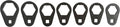 OEMTOOLS 87165 7 Piece 3/8” Drive Offset Oil Filter Socket Removal Set, Green and Black Oil Filter Removal Tool Set, Oil Change Tools for Mechanics