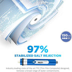 Membrane Solutions 150 GPD RO Membrane, Reverse Osmosis Membrane, RO Membrane Replacement, Reverse Osmosis Filter Replacement for Under Sink Home Drinking RO Water Purifier System (2 PACK)