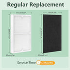 Replacement Filter C for Idylis IAF-H-100C, IAP-10-200, IAP-10-280, 2 Pack Type C Hepa Filter & 2 Activated Carbon Pre-Filter)