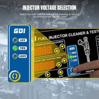 AUTOOL GDI Fuel Injector Cleaner & Tester 110V Ultrasonic Wave Fuel Injection Leakage Tester 6-Cylinder Automotive Fuel Injector Cleaning Machine