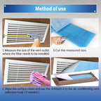 Air Vent Filters 20"X120", MERV 8 Electrostatic Cut to Size Floor Vent Roll, Blue & White Cut to Fit Air Vent Filters for Home Floor, Ceiling, Refrigeration, HVAC Vent And More, Compression Packing