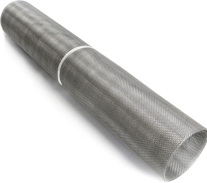 Stainless Steel Woven Wire Mesh, 14 Mesh Rodent Control Cage Net Garden Insect Screen Corrosion-Resistant Filter - 1.54mm Hole