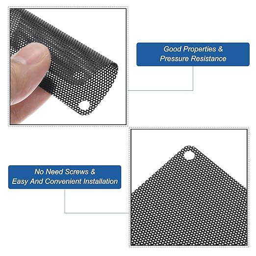 MECCANIXITY 10PCS PC Dust Filter, 40mmx40mm PVC Computer Case Cooler Dustproof Mesh Cover Fan Grills for Computer Chassis Speaker, Black