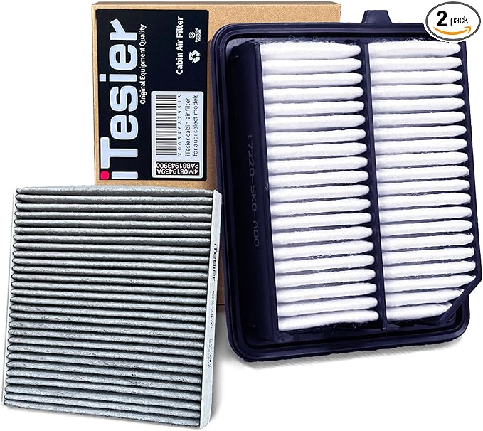 Engine & Cabin Air Filter Kit for CRV 2.0L Hybrid (2020 2021 2022), Replaces 17220-5K0-A00, 80292-TF0-G01