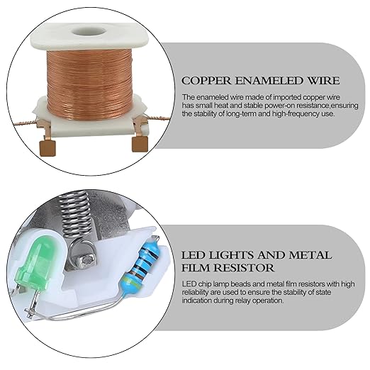 Electromagnetic Power Relay, 14-Pin 5 AMP 110V/120V AC Relay Coil with Socket Base, LED Indicator, 4PDT 4NO 4NC - MY4NJ [Applicable for DIN Rail System]