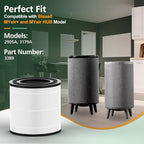 2 Pack 3389 HEPA Replacement Filter Compatible with Bissell MYair+ and MYair HUB 2905A 3179A, Part Number 3389