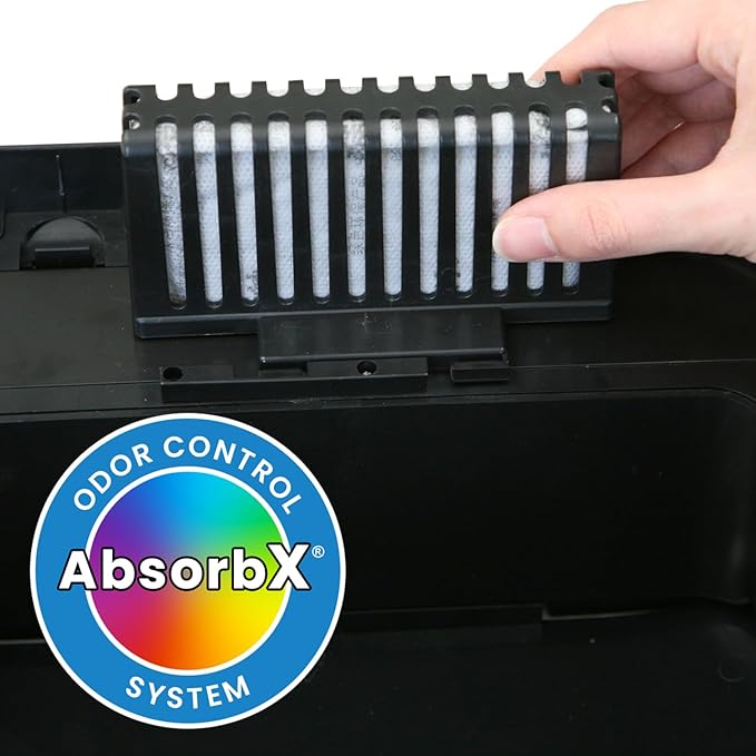 iTouchless Official Trash Can Deodorizer AbsorbX 3-Pack All Natural Activated Charcoal Odor Absorber Stops Garbage Smells, Air Freshener Compost Bin Filter for 8 Gal & Larger Trashcan with Compartment