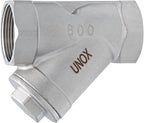 UNOX 1 1/4" Y-Type Stainless Steel Industrial Strainer - AISI 304 - Water Oil Filter for Plumbing Tools & HVAC Systems, Heavy-Duty Pipeline Protection, PN6/PN10 Rated