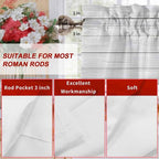 Valentine's Day Valance Curtains for Kitchen, Red Love Trees Bicycles Balloons Wood Grain Privacy Rod Pocket Valance Curtain, Light-Filtering Window Treatment for Bedroom Bathroom, 54"x18"