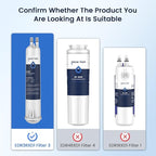 GLACIER FRESH Compatible with 4396841 Refrigerator Water Filter, EDR3RXD1, KAD3RXD1, WHR3RXD1, 4396841, 4396710, Filter 3, 46-9083,46-9030 Refrigerator Water Filter & w10311524 Air Filter, 2+3 Packs