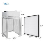 Vertical Laminar Flow-Hood Fan-Filter-Unit Yzzwer - FFU HEPA Filters for Class 100/ISO 5 Cleanliness in Clean Mycology and Mushroom Room 23.6" x 23.6" x 29" Working Area 110V