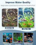 Pawfly Aquarium Filter Media Pad for Fish Tank Filters Aquarium Filter Media Sponge Filter Floss Roll for Sumps Ponds Hydroponics Black Foam Floss for Water Filtration, 36" L x 12" W