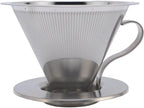 316 Stainless Steel Pour Over Coffee Dripper with 300 Mesh Filter Portable Reusable Cone for Travel Camping Brewing Tea