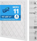 16x20x1 MERV 11 Air Filter, Quality AC/HVAC Furnace Filter，1 Reusable ABS Frame + 4 Pack Replaceable Filter Media，Breathe Fresher and Cost-effective