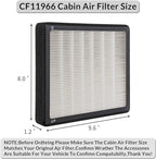 CAF1904C,CF11966,Cabin Air Filter with Activated Carbon Particle for Chevrolet,Silverado 1500,2500,3500,Colorado,Tahoe,Malibu,Impala,Equinox,Camaro.GMC,Sierra 2500,1500,3500,Canyon.Cadillac,CTS.Buick.