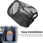 Air Filter Cover, Dustproof Wrap for Car Cold Air Intake Filter, Replacement for Harley Touring, Universal Fit for Air Intake Filters