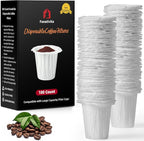Disposable Coffee Filters for My K-Cup, K-Carafe, Cuisinart SS-RFC and Other Large Reusable Filter Cups (White 100 Count)