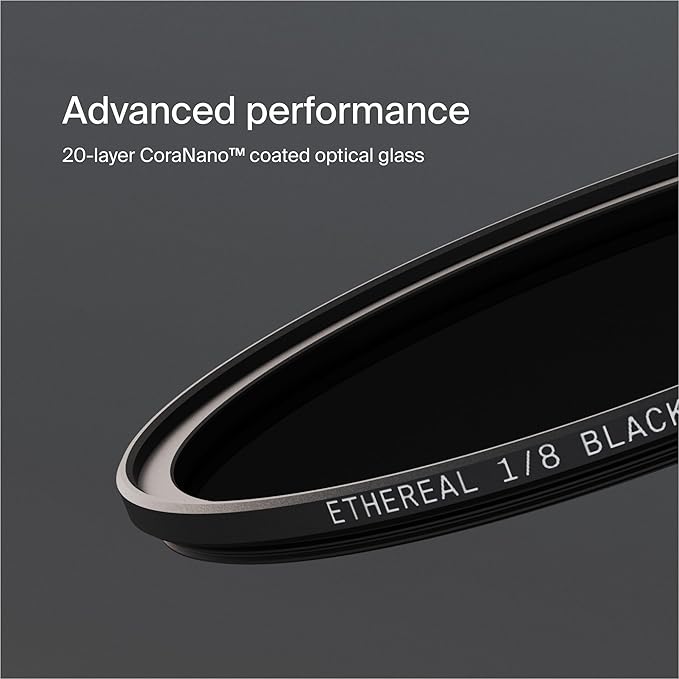 Urth 49mm Magnetic Ethereal Black Mist ⅛ Diffusion Lens Filter (Plus+) - Cinematic Effect, 20-Layer Nano-Coated Light Dispersing Particles