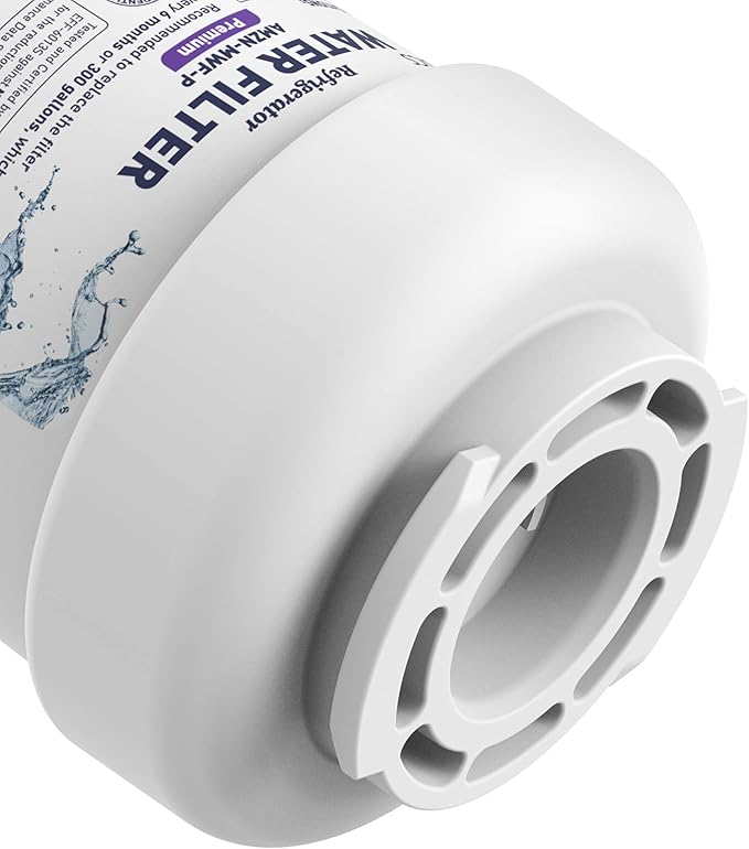 Amazon Basics Replacement GE MWF Refrigerator Water Filter for Filtration, NSF Certified, Compatible with GE and Kenmore, Premium Filtration, Easy to Install, Pack of 3